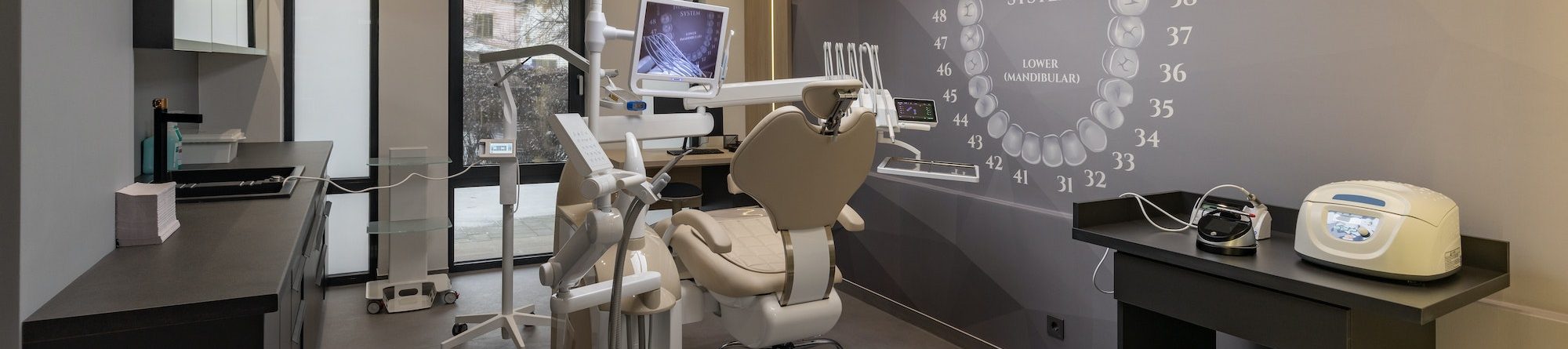 Interior of modern dentistry medical room