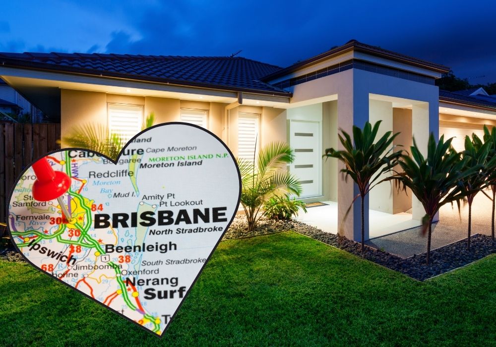 Brisbane home with map showing Brisbane location