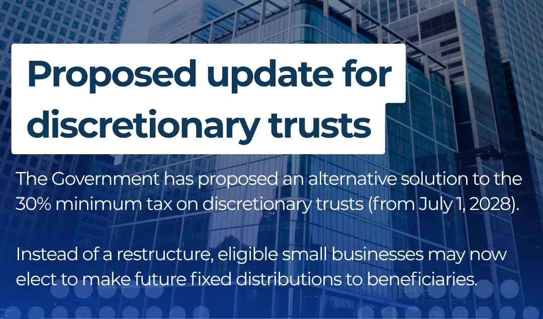 Proposed update for discretionary trusts Proposed update for discretionary trusts